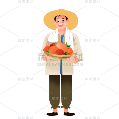 卡通感劳动节男人元素贴纸
