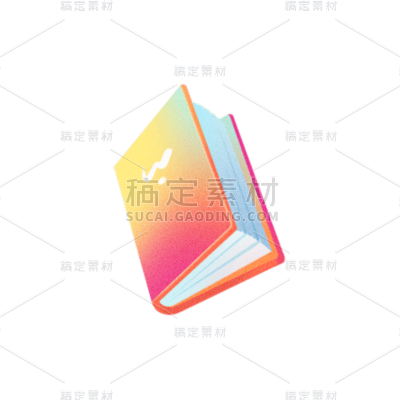 卡通感教育培训书本元素贴纸