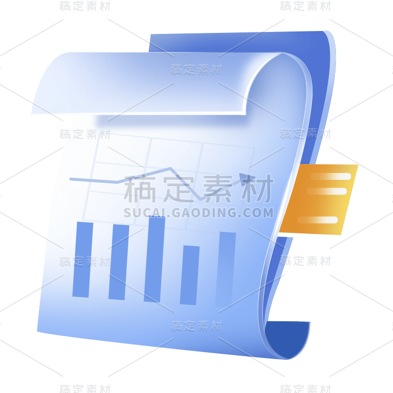 卡通感金融行业纸元素