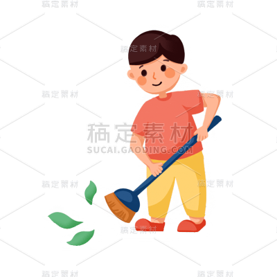 卡通感学雷锋日男性元素贴纸