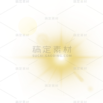 暖调简约光效光晕元素