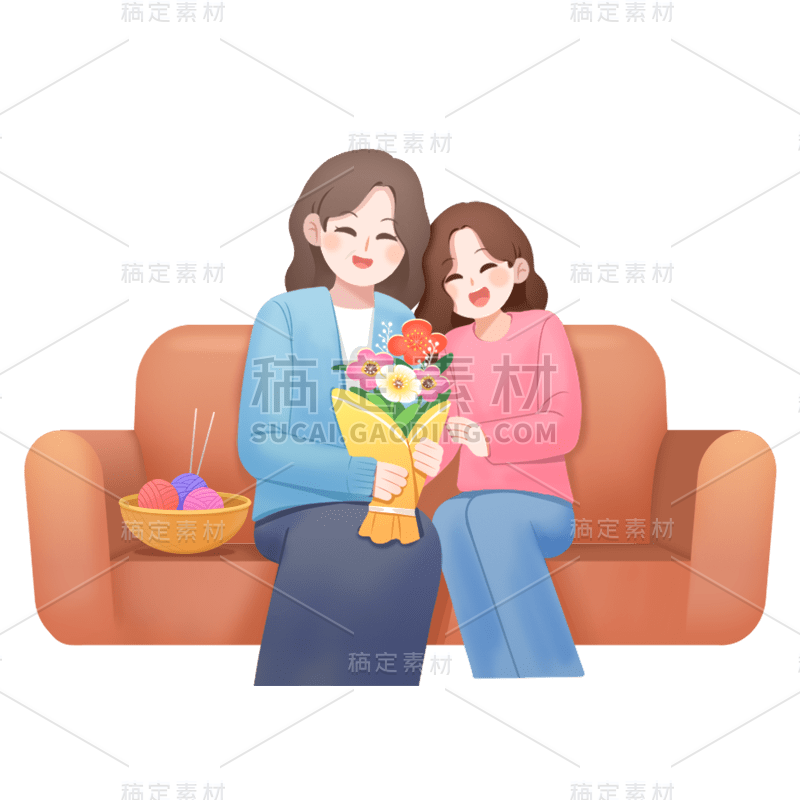 文艺女人元素贴纸