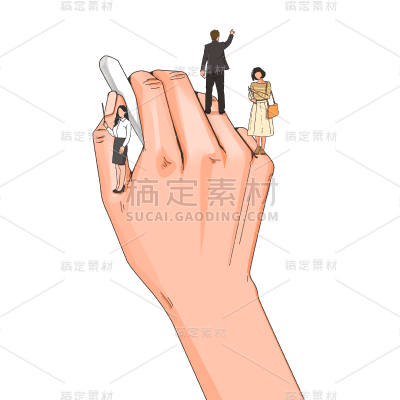 卡通感劳动节人物元素贴纸