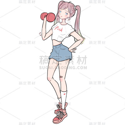 卡通感妇女节女人元素贴纸