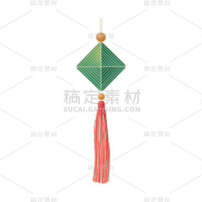 卡通感端午节挂饰元素贴纸