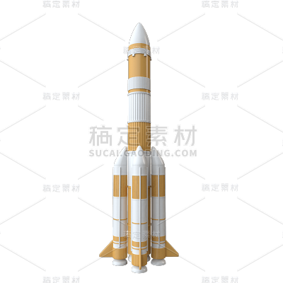 C4D-3D航空航天天文元素-火箭3