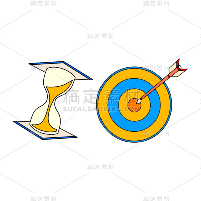 卡通感教育培训沙漏元素