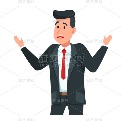 卡通感金融行业人物元素