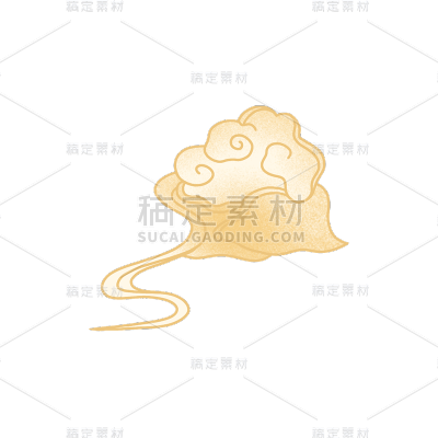 卡通感端午节云朵元素贴纸
