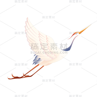 传统节气白露白鹭元素