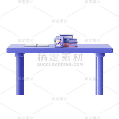 卡通感3D元素桌子元素