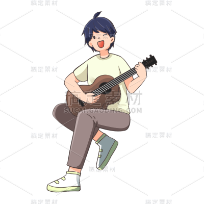 插画人物元素贴纸