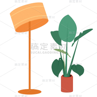 卡通感金融行业植物元素