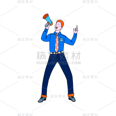 卡通感劳动节男性元素贴纸