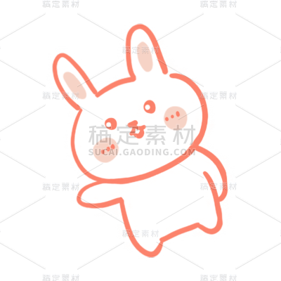 卡通感文体娱乐兔子元素