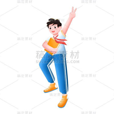 卡通感教育培训元素贴纸