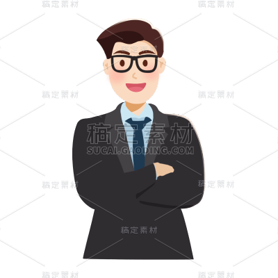 卡通感劳动节男士元素贴纸
