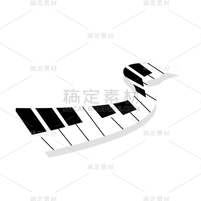 卡通感教育行业钢琴元素