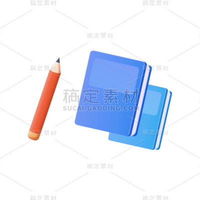 卡通感教育培训学习用品元素贴纸
