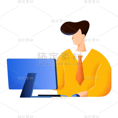 卡通感商务人物元素