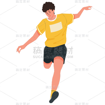 卡通感文体娱乐男人元素