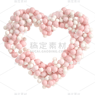 C4D-气球字母元素-心形
