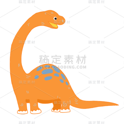 卡通感动物元素恐龙贴纸