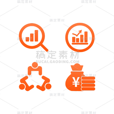 卡通感金融图标元素