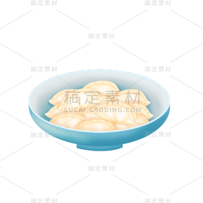 卡通感二十四节气饺子元素贴纸