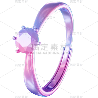 C4D-Y2K元素日常氛围贴纸-戒指