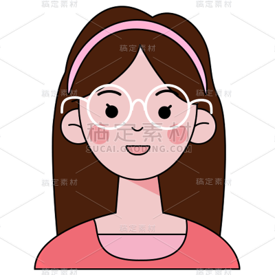 卡通感文体娱乐女人元素 