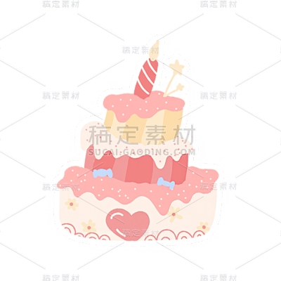 卡通感文体娱乐蛋糕元素