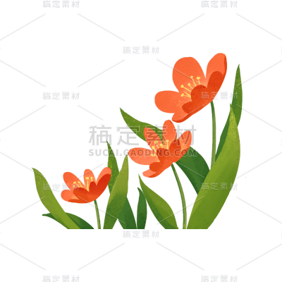 卡通感花元素
