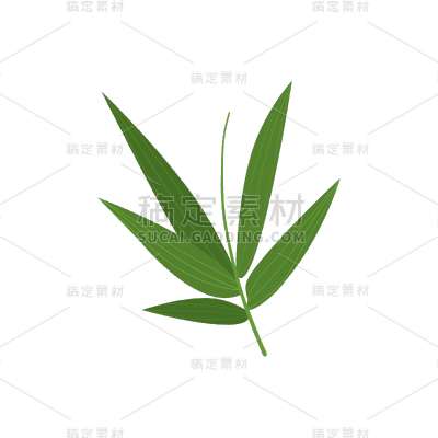 卡通感端午节竹叶元素贴纸