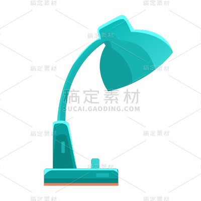 卡通感教育培训台灯元素