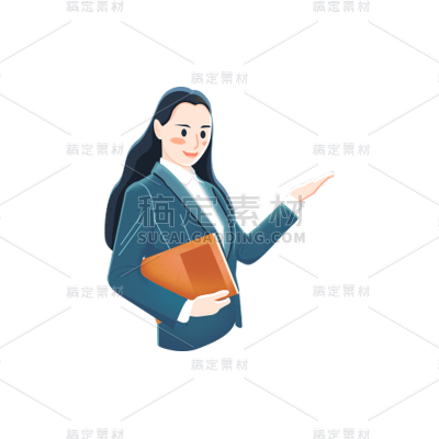 卡通感劳动节女人元素贴纸