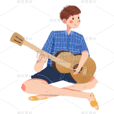 卡通感开学季男生元素贴纸