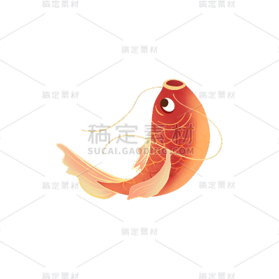 卡通感高考鲤鱼元素贴纸