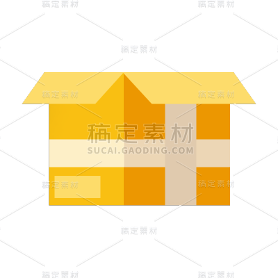 卡通纸箱元素贴纸