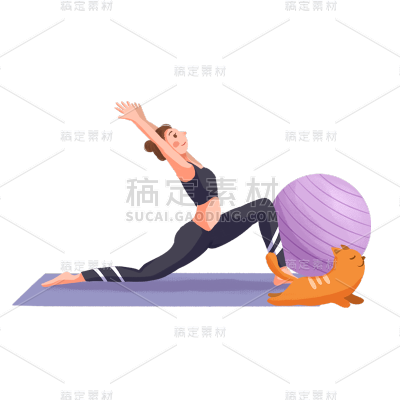 卡通感青年节女生元素贴纸