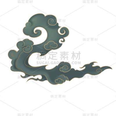 中国风祥云元素贴纸