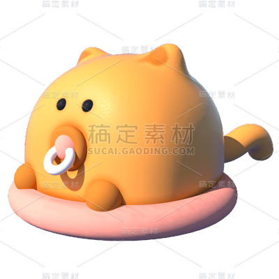 C4D-立体可爱元素-玩具熊