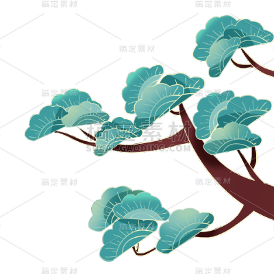 卡通感树元素