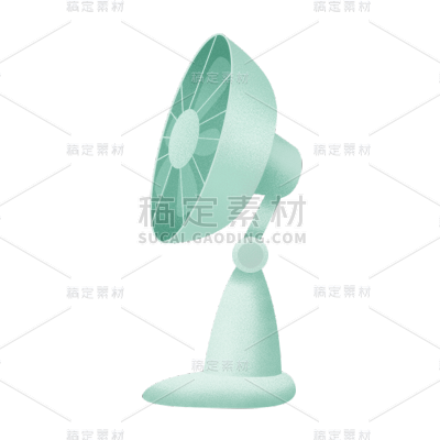 卡通感金融行业风扇元素
