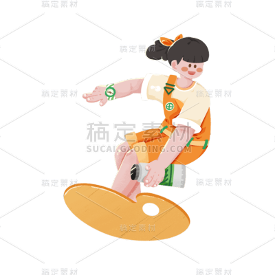 卡通感教育培训女生元素