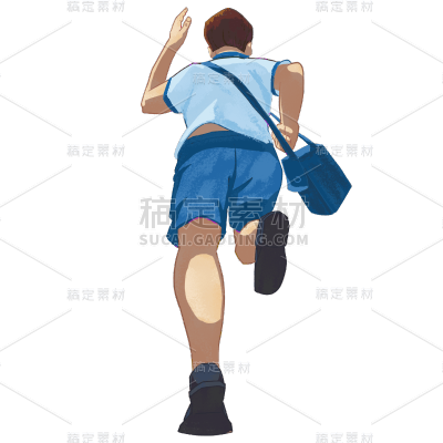 卡通感高考男生元素贴纸