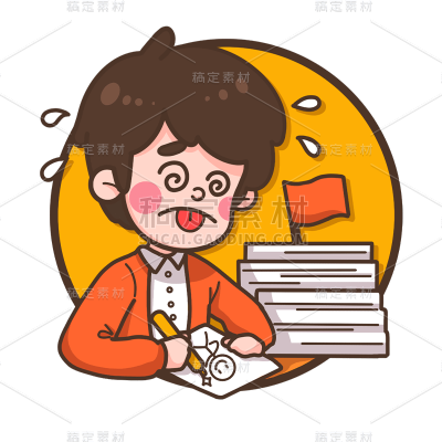 卡通感愚人节男性元素贴纸