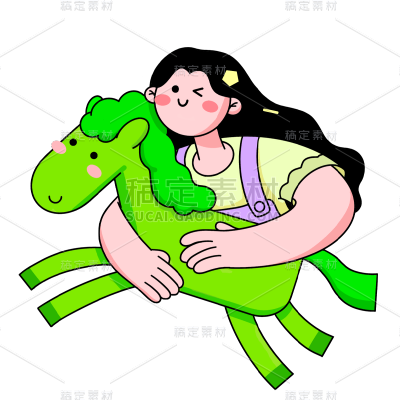 卡通感文体娱乐女人元素 