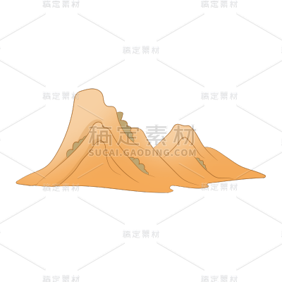 中国风重阳节山元素贴纸