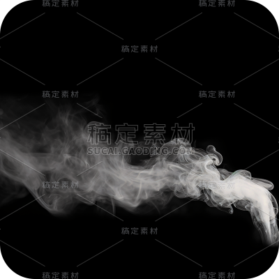 写实烟雾雨雾云雾热气白色元素贴纸